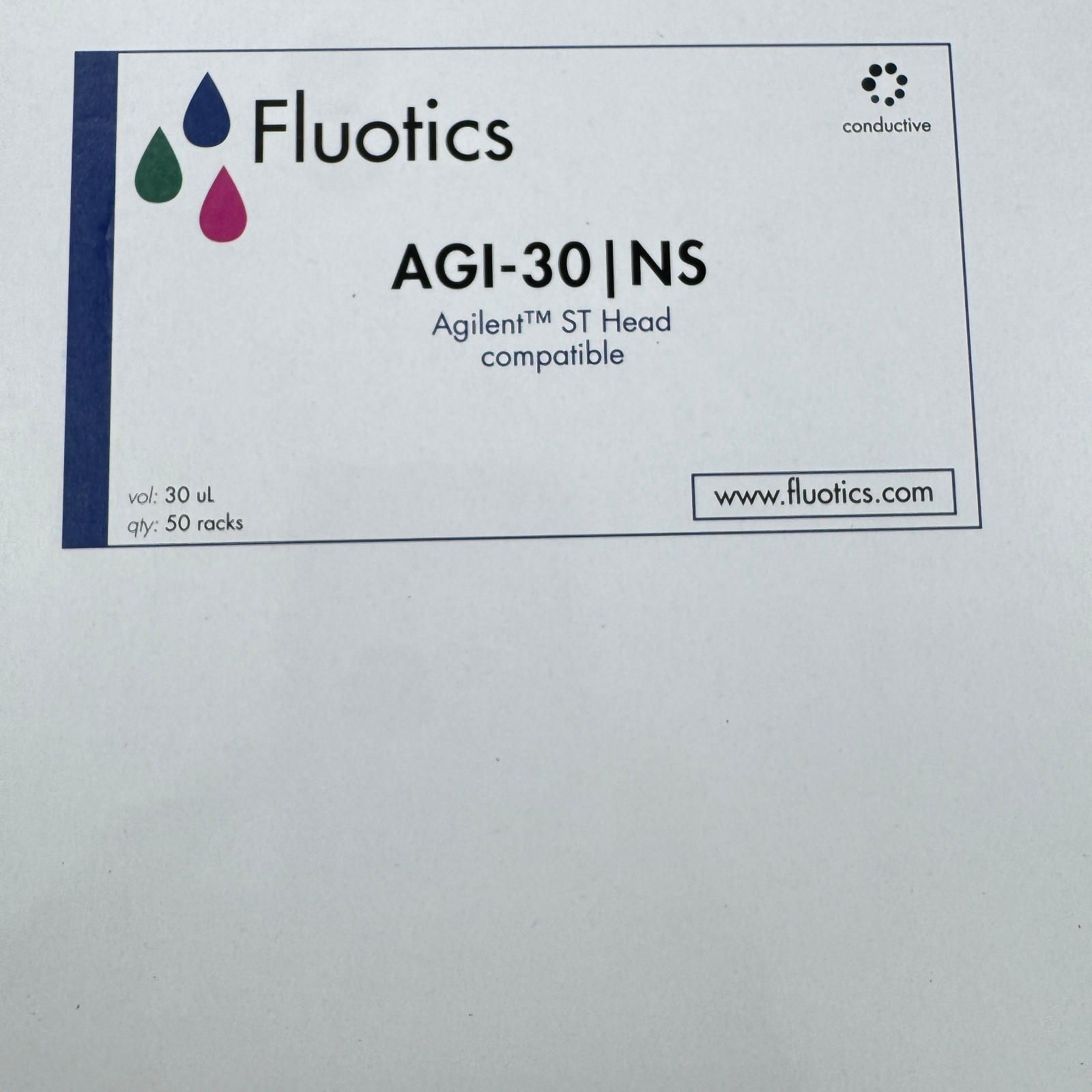 Fluotics AGI-30NS 30uL Pipette Tips Agilent ST Head Compatible 96/384 5 PACK
