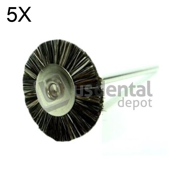 5X LOT of Bristle Brush Soft – 19mm – 3/4in #12 Grey -12pk -Mounted 15000 101897