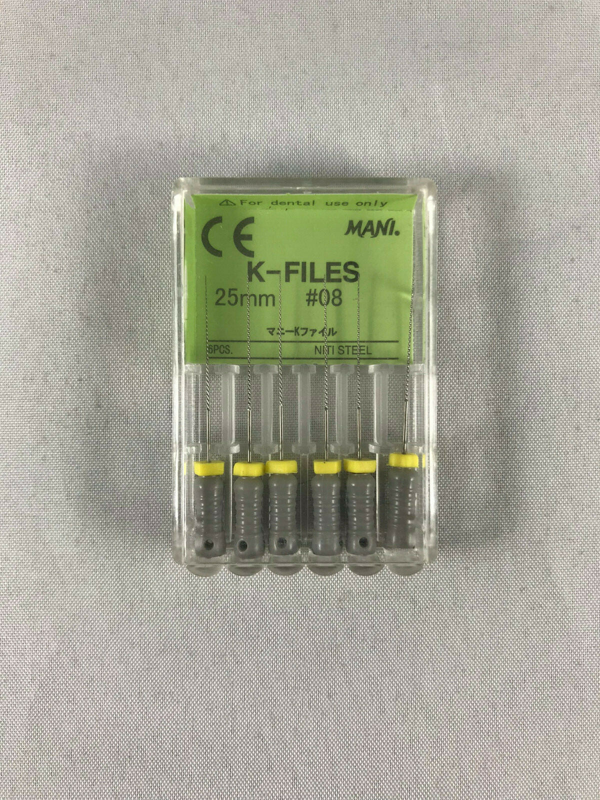 Mani Dental Root Canal Endo NiTi Steel K-files 31mm All Sizes 60 Files/pk