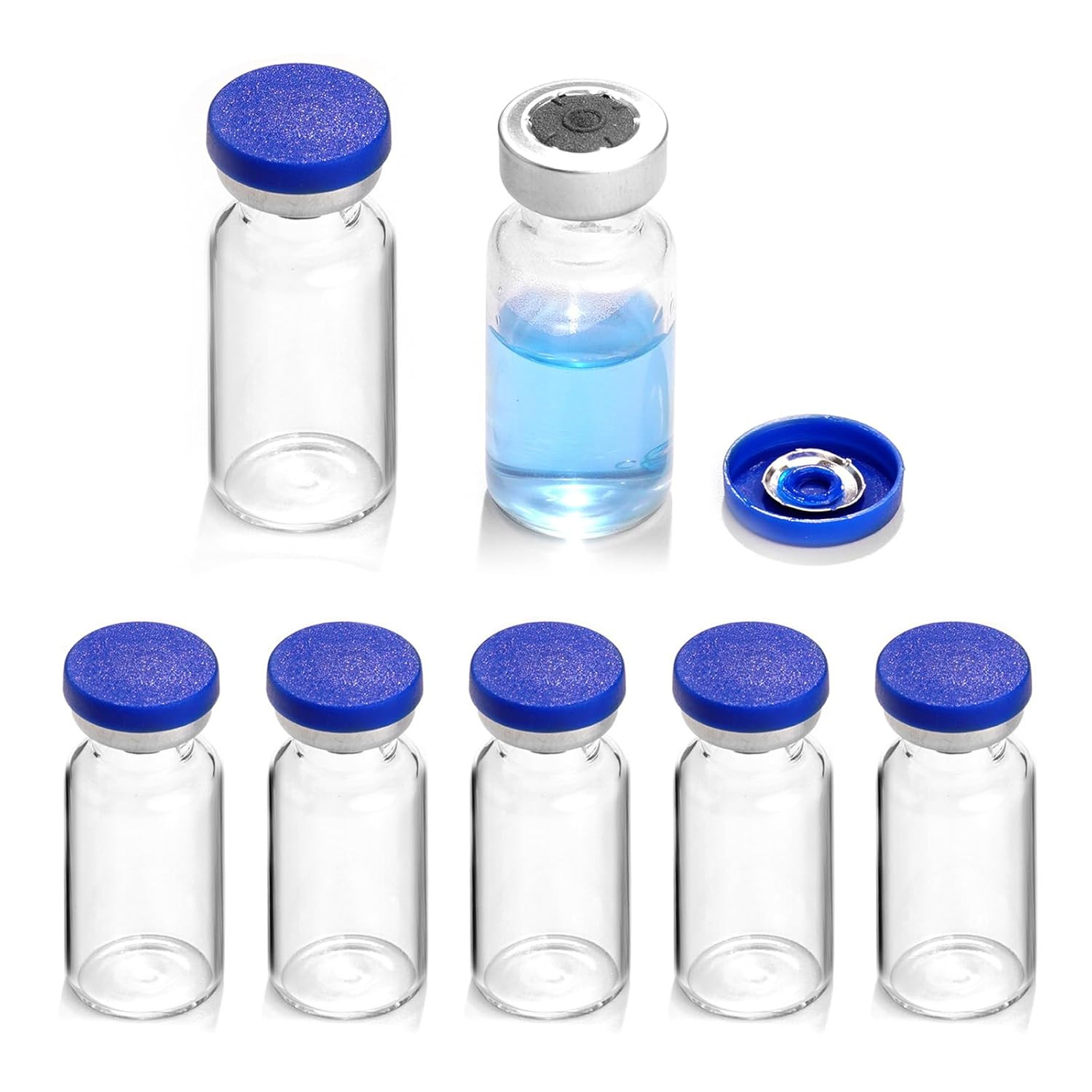 3Ml Sealed Vials with Self Healing Injection Port and Plastic-Aluminum Flip Caps