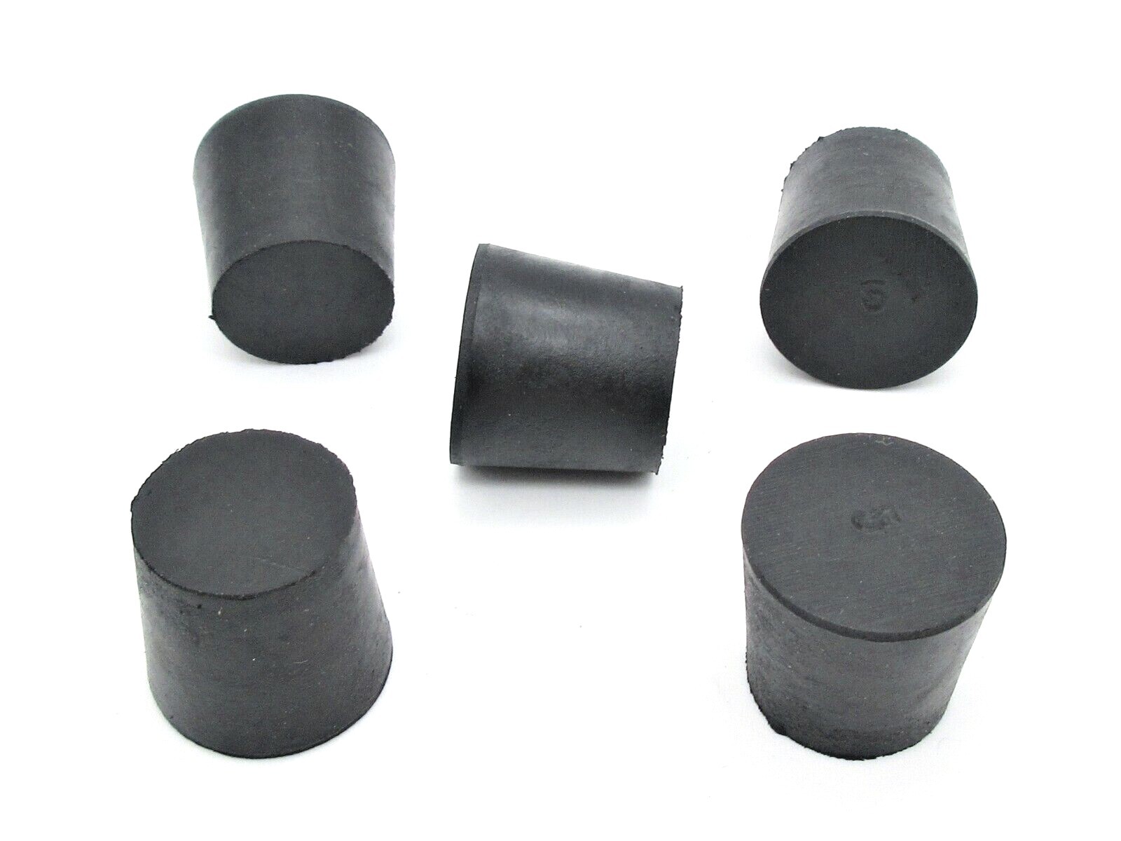 1″ Solid Black Rubber Stoppers Tapered Plug Rubber Cork Fits 1″ ID