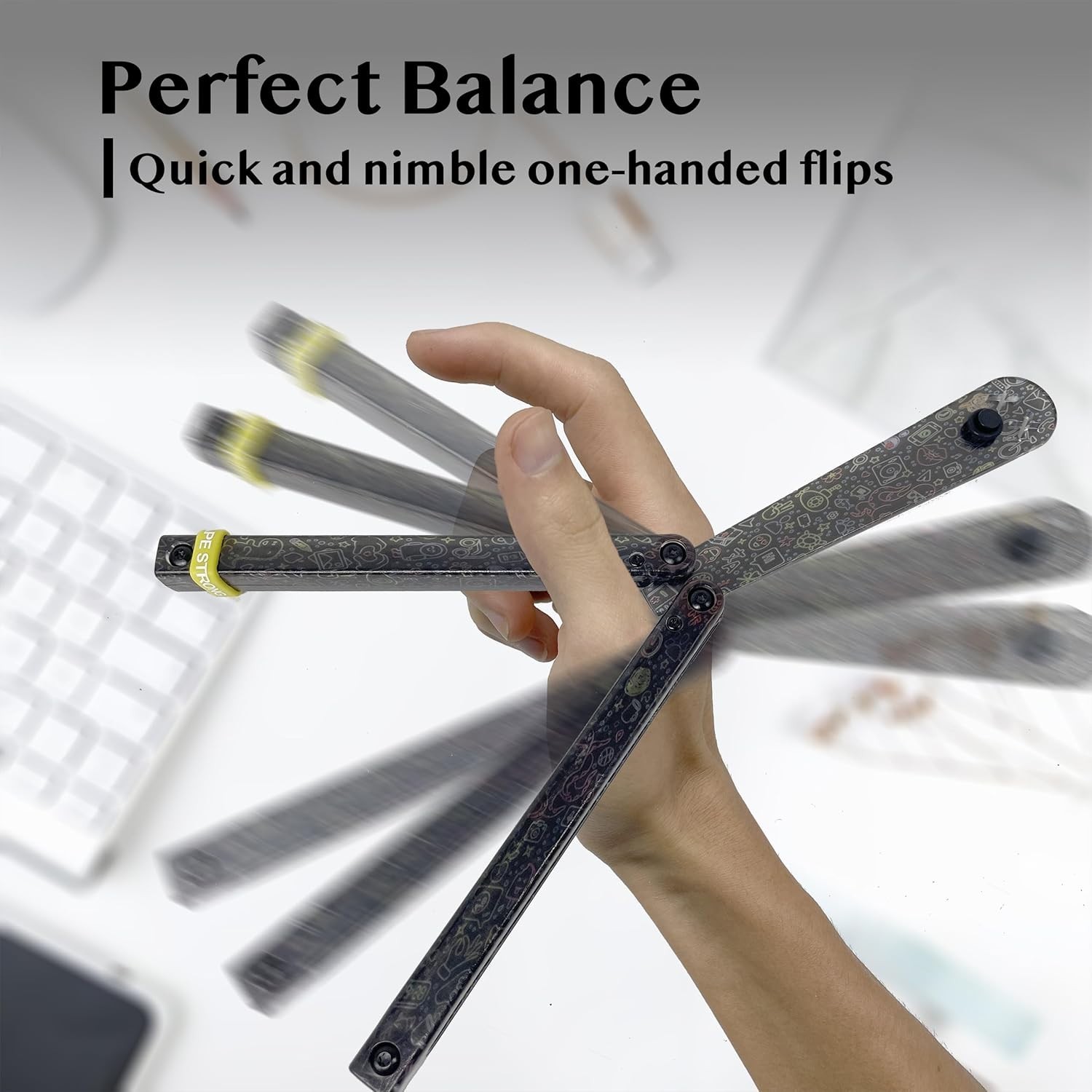 Starry Black Foldable Tool – Excellent Balance, Lightweight & Safe for Beginners