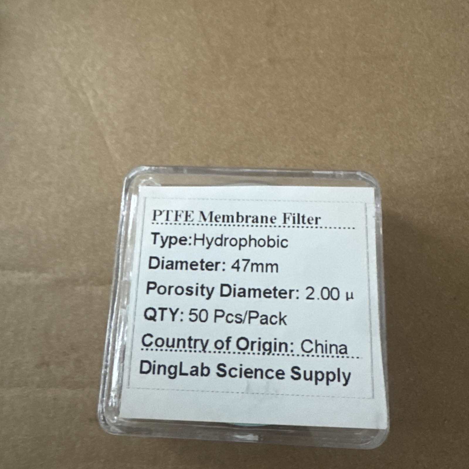 PTFE Membrane Filter Hydrophobic 47mm