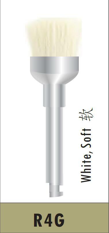 Dental RA White Goat Hair Polishing Brush R4G – Soft Cup for Final Finish