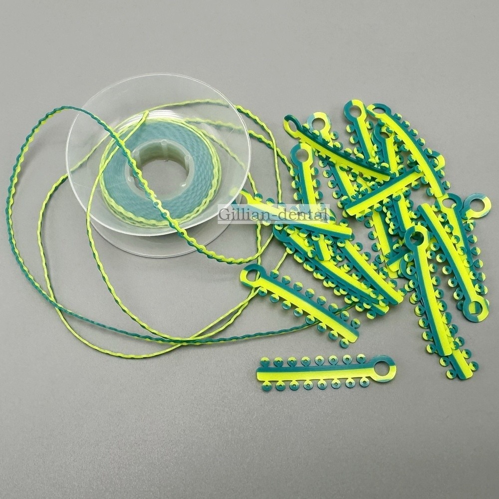 Dental Ortho Ligature Ties Elastic Power Chain Rubber Bands For Teeth Braces
