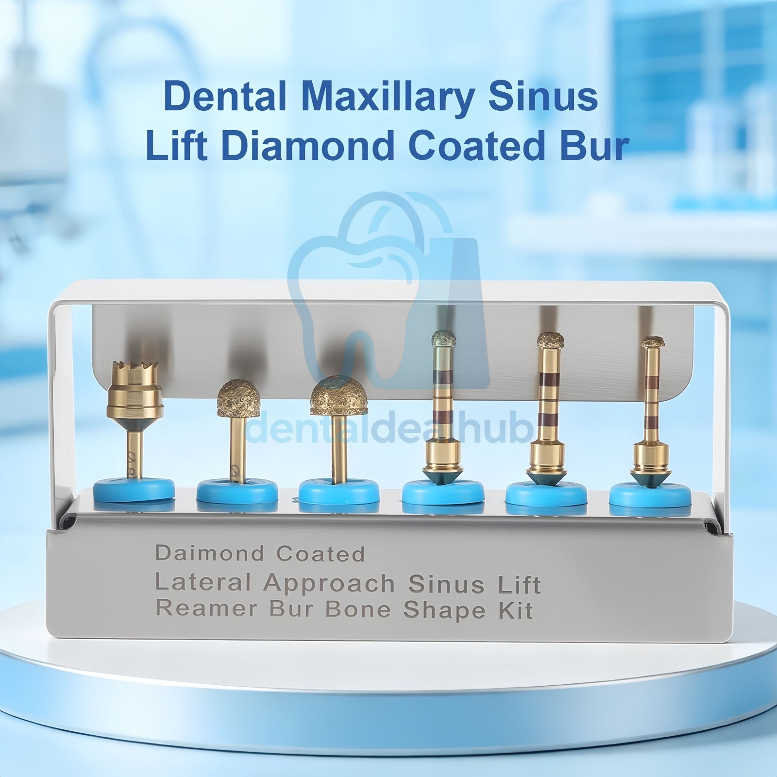 6PC Lateral Approach Bur Sinus Lift Kit Dental Implant Diamond Coated Bur