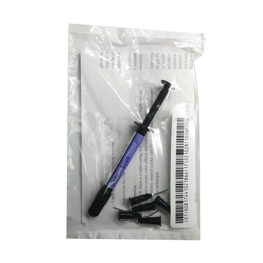 LOTx3 Dental Parafil composite visible flow light cure stain syringes 1.6 g Blue