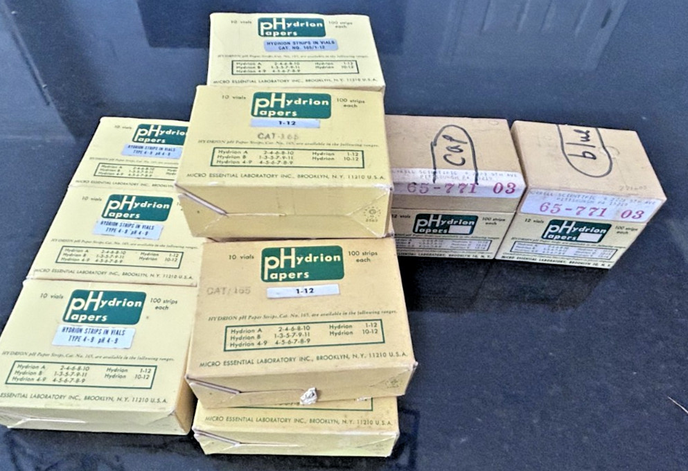 🧪 Lot of Hydrion pH Test Paper Rolls – Micro Essential Laboratory – New in Box