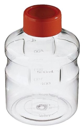 Corning Polystyrene 1000mL EZ Grip, Disposable, w 45mm Orange HDPE Cap