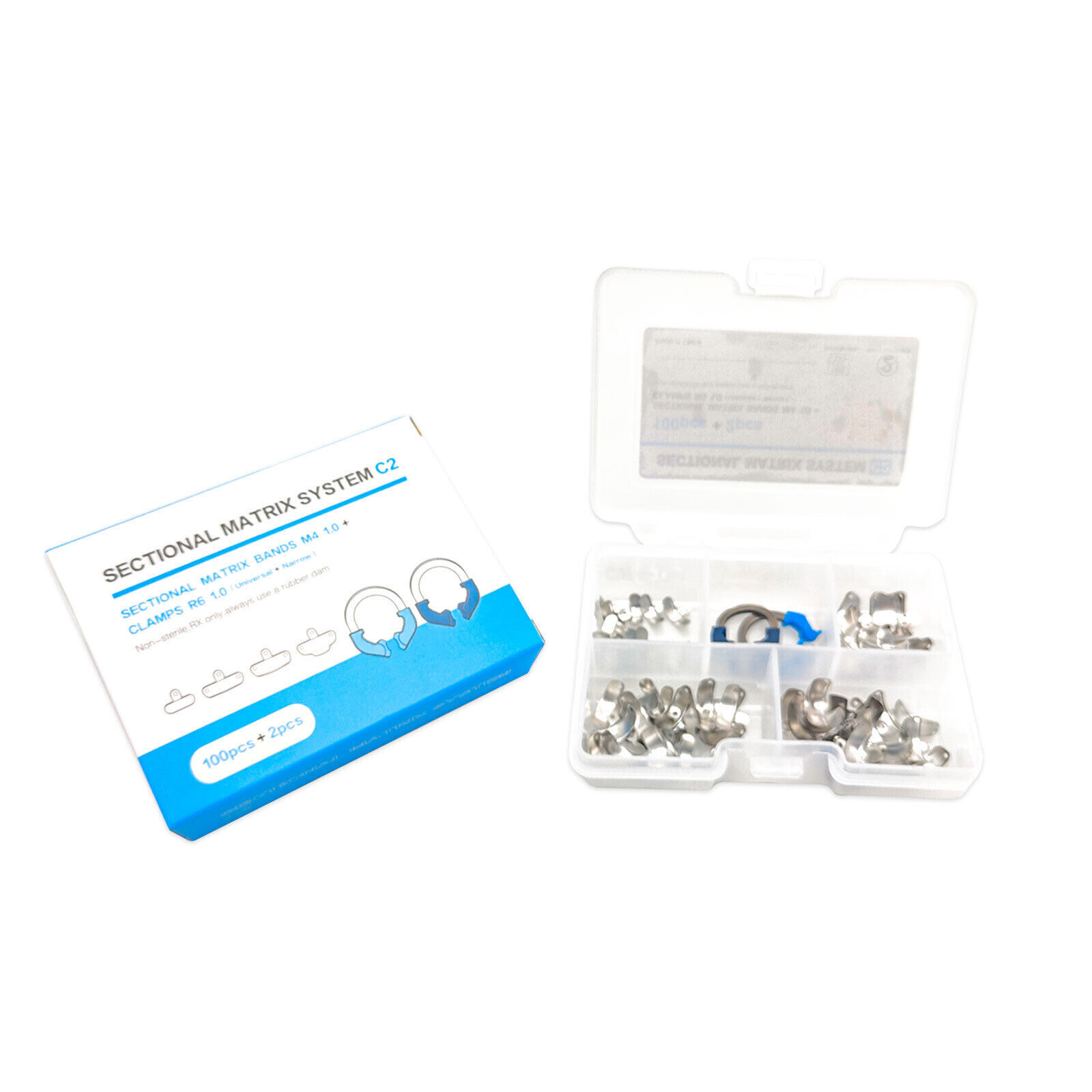 Dental Sectional Matrix System Bands C2 Titanium Alloy Rings Narrow Standard
