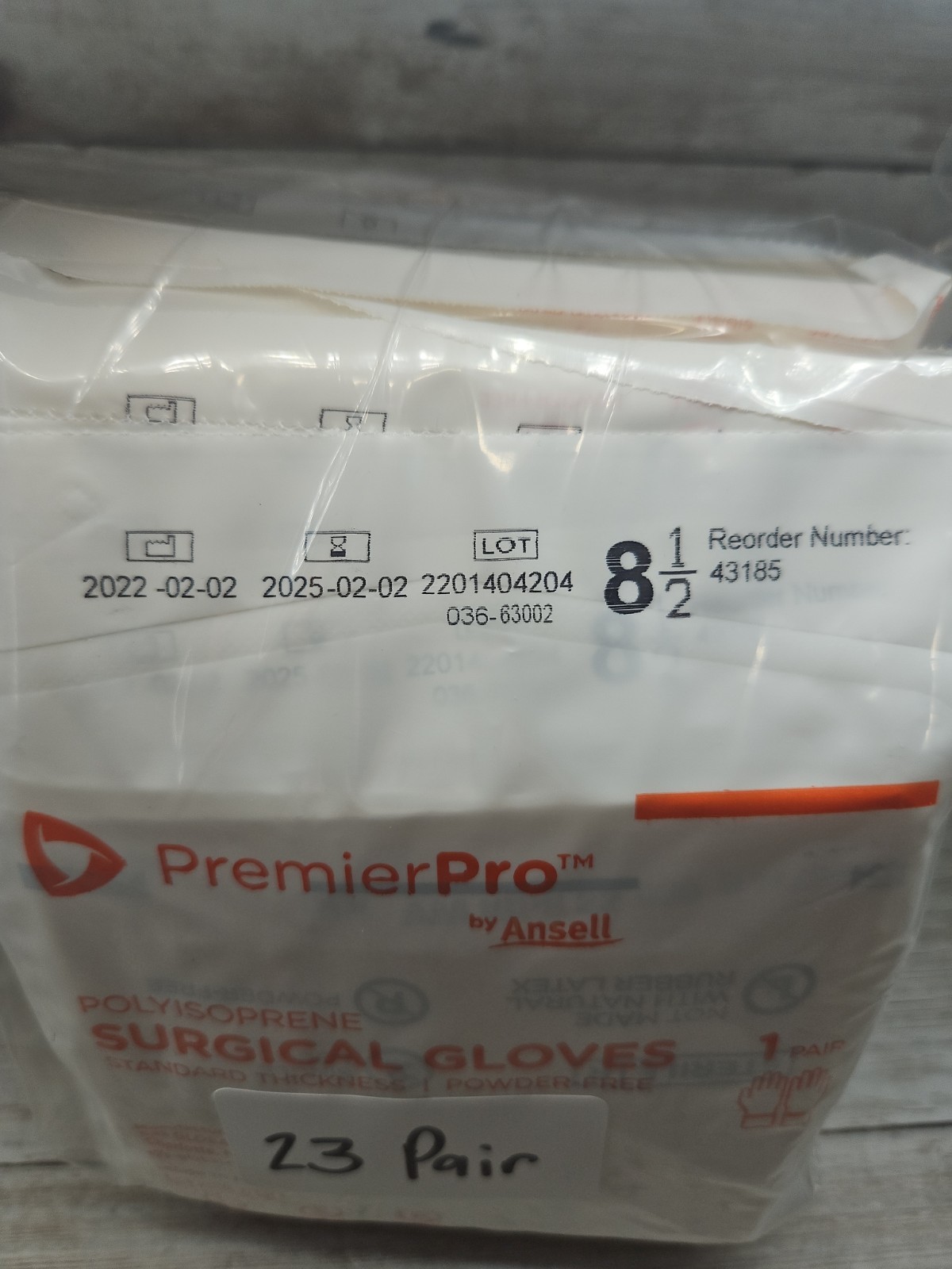Premier Pro Polyisoprene Surgical Gloves Ansell *23 Pair* Size: 8.5 *See Date*