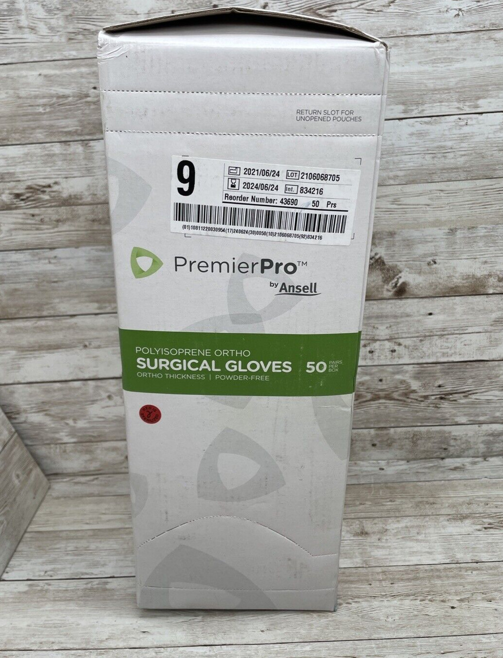 50 Pair Box Ansell Premier Pro PI ORTHO Surgical Glove Size: 9 *See Dates*