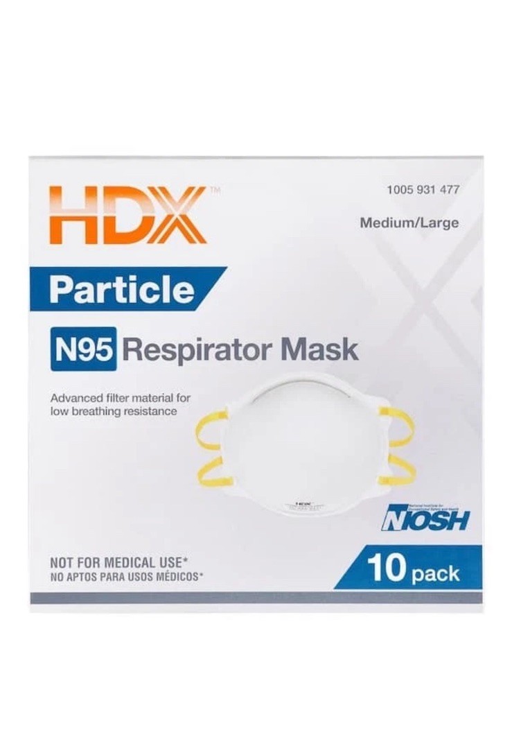 N95 Disposable Adult Respirator Mask (10-Pack)