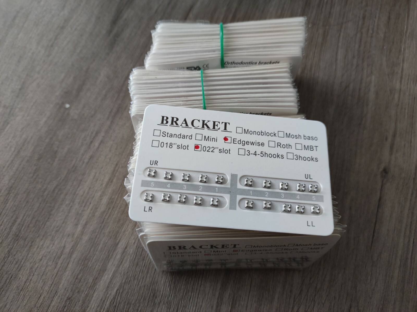 250 Sets Dental Brackets Standard Edgewise 022 Slot No Hook Orthodontics