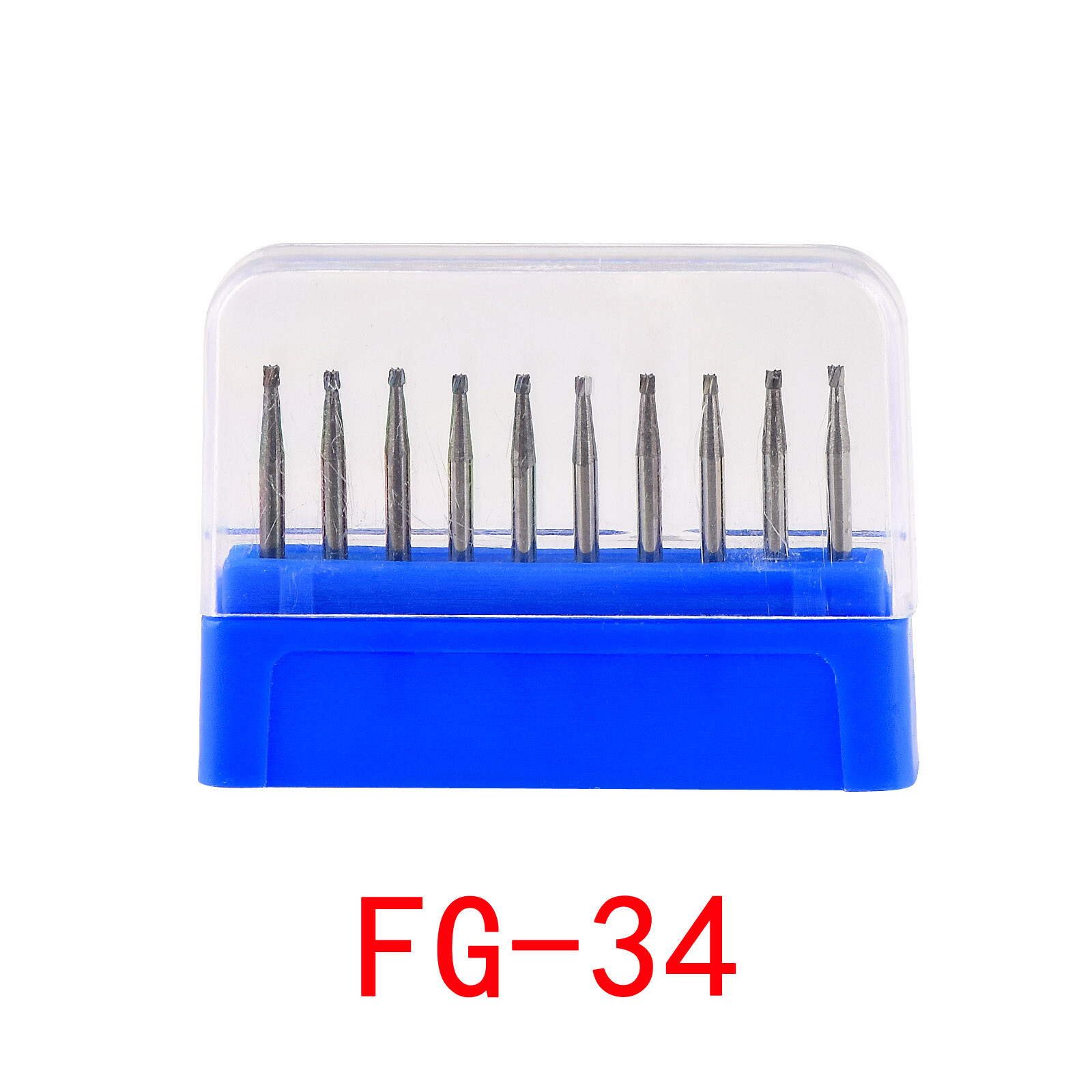10Pcs/Box Dental Carbide Burs FG Round Clinic Drills for High Speed Handpiece