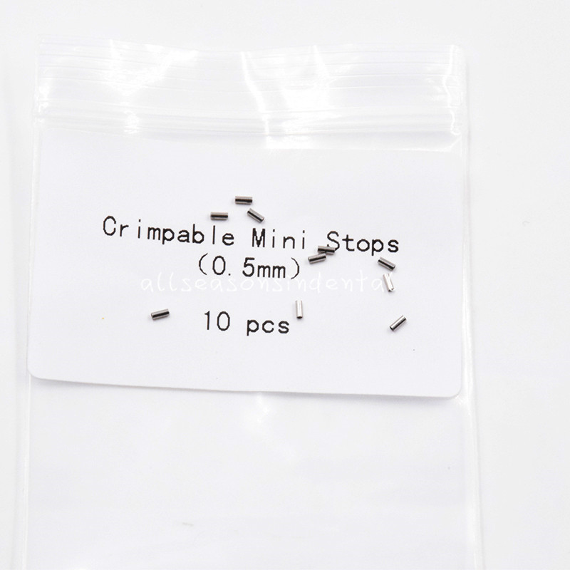 Dental Orthodontic Crimpable Hook Sliding Split Stops Universal/Mini Type 10 Pcs