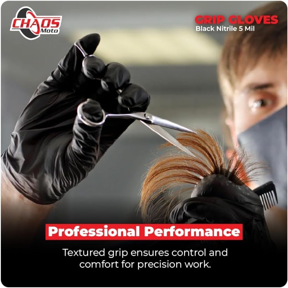 Nitrile Gloves 5mil Latex Free Powder Free Textured Grip for Cleaning Painting