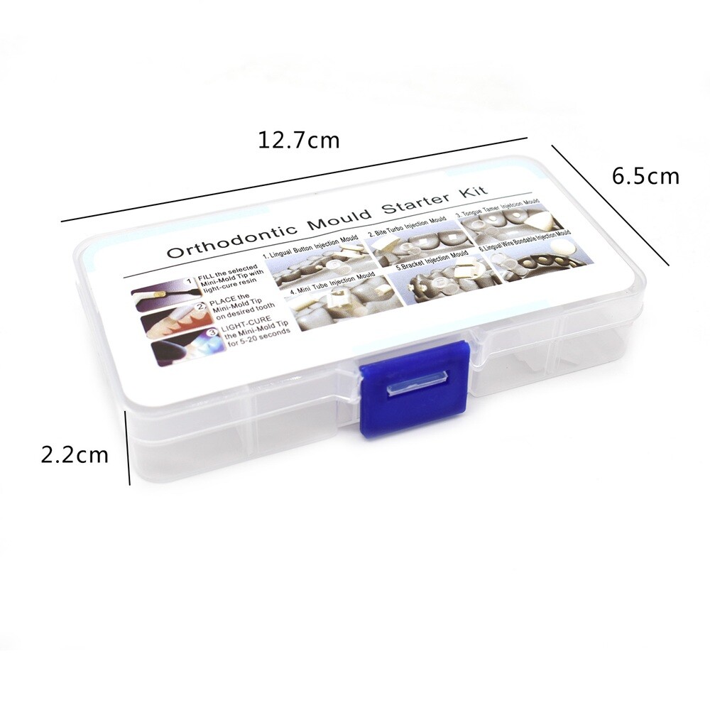 Dental Mini Orthodontic Mould Stater Kit Bite Turbo Injection Bracket Tube Wire