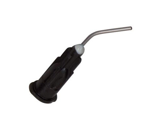Pac-Dent 229 Pre-Bent Irrigation Needle Tips Blunt End 20 Gauge Black 100/Pk