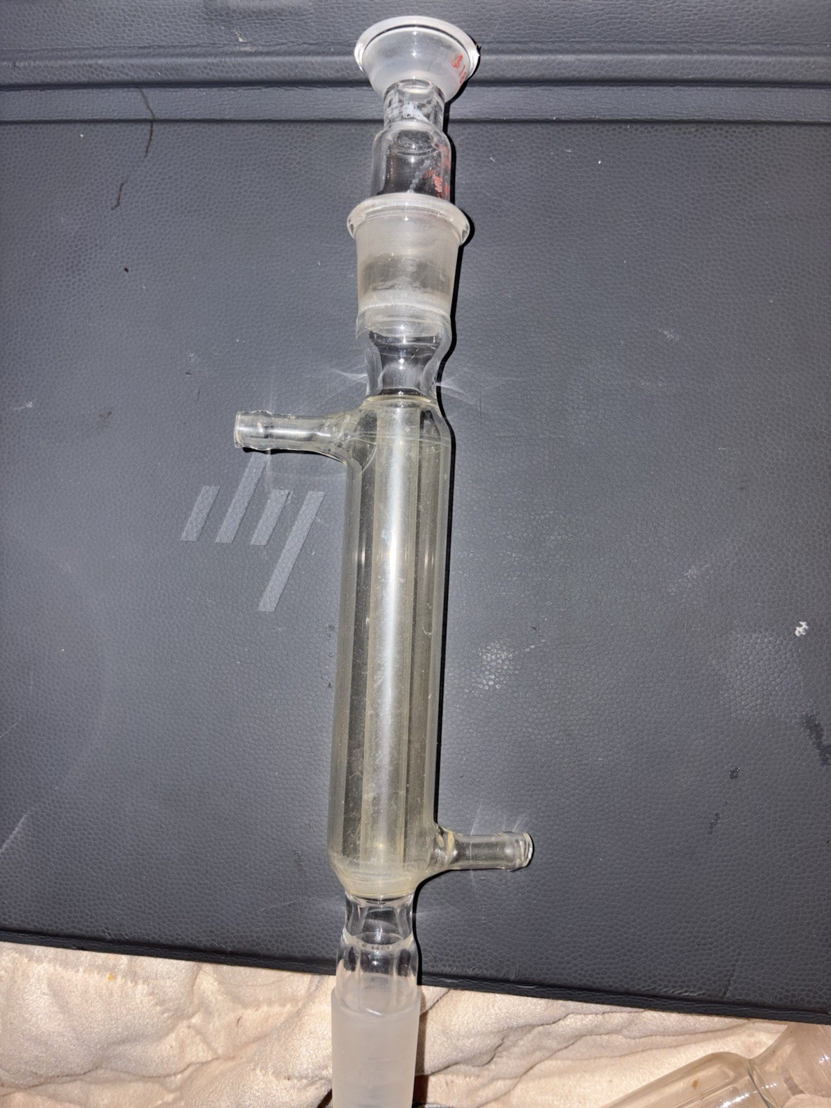Laboratory Glass 19/22 Joints Jacket Liebig Distilling Condenser Adapter inc