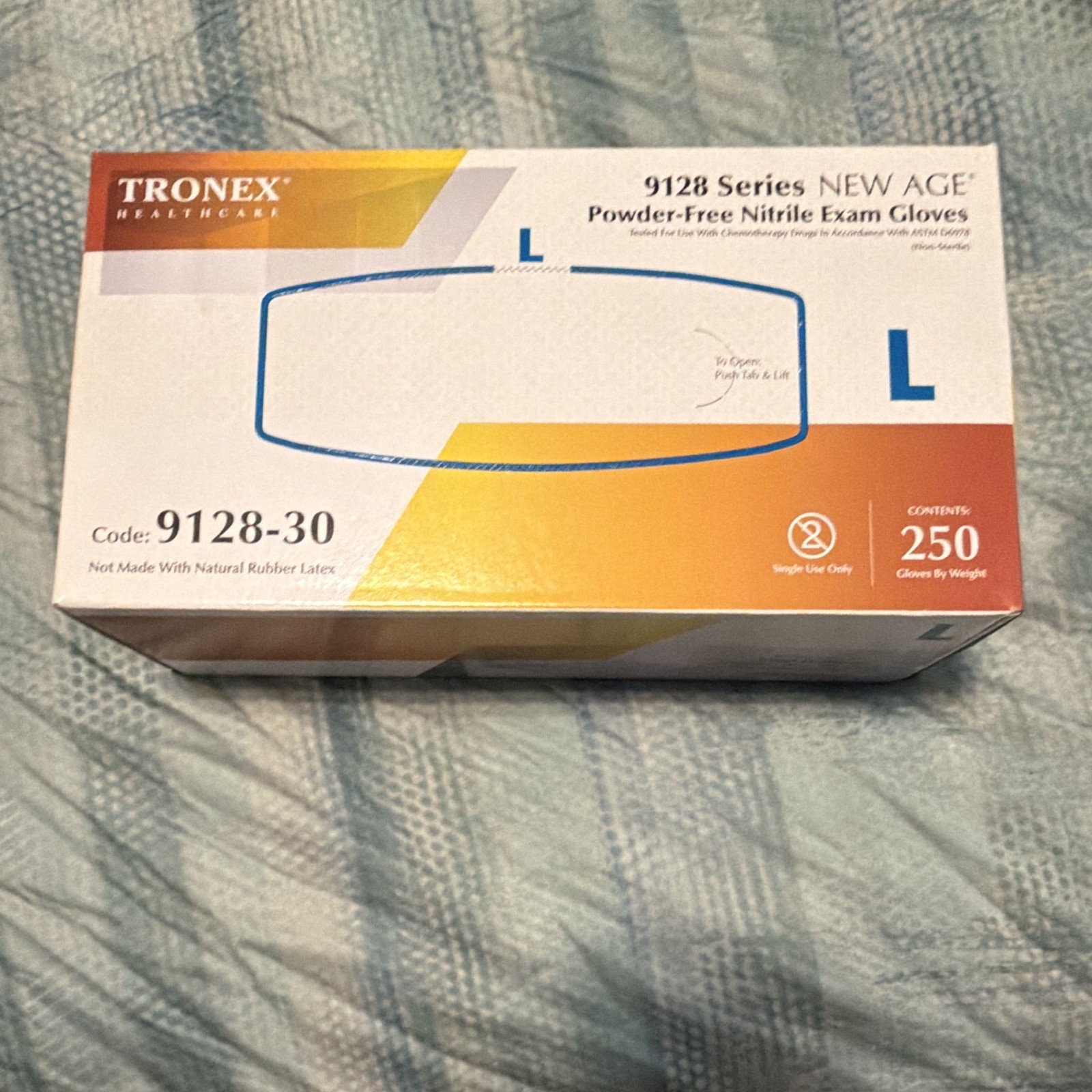Tronex 9128 Series NEW AGE Powder-Free Nitrile Exam Gloves, Large 9128-30