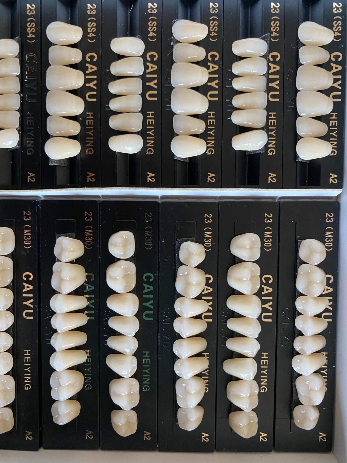 3 Complete Sets Acrylic Denture Teeth A1 A2 A3 A3.5 S M L X-L 84 In BOX