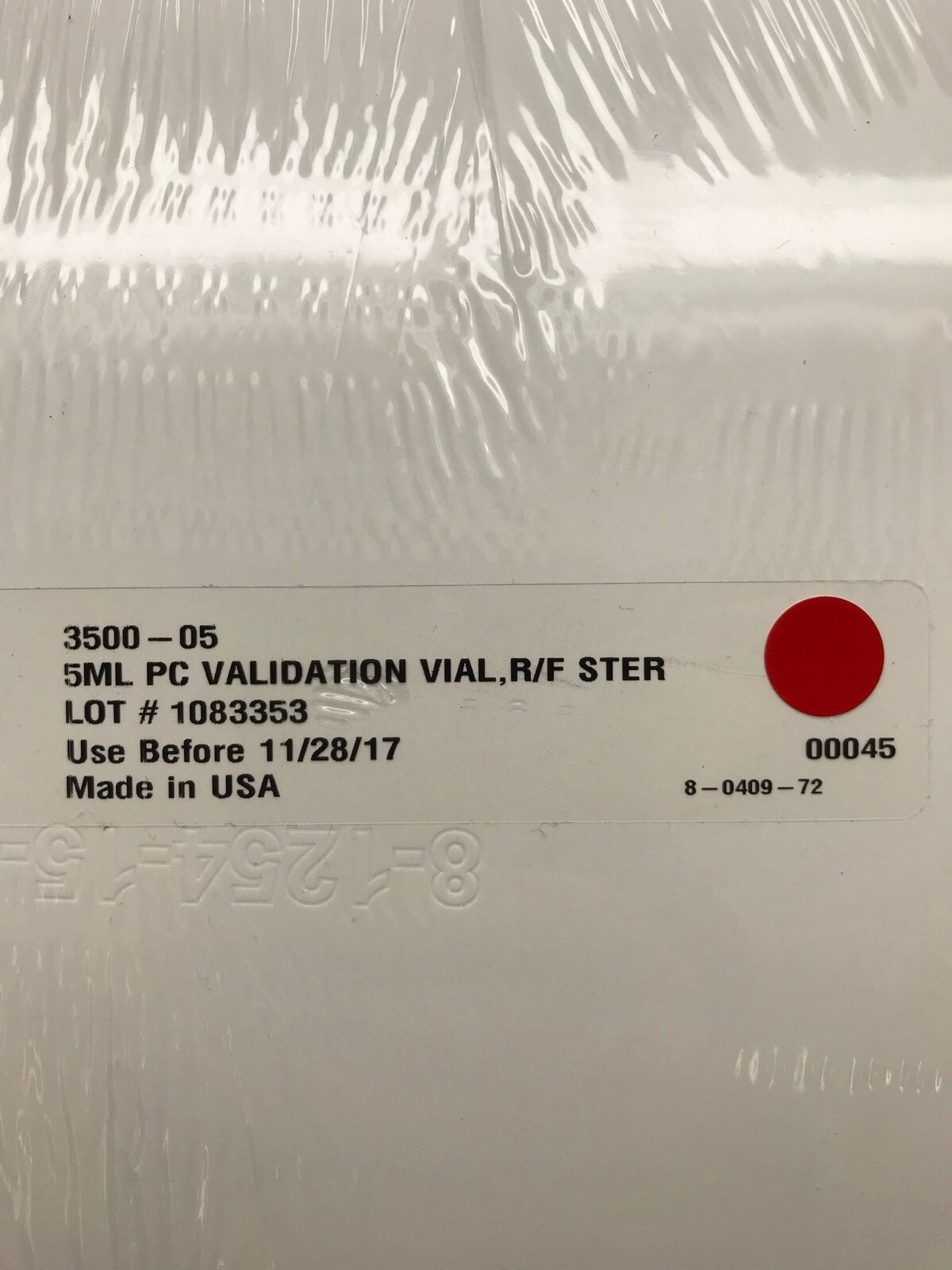 (100) THERMO NALGENE 5mL Clear PC InVitro Biotainer Validation Vial w/ Cap 3500
