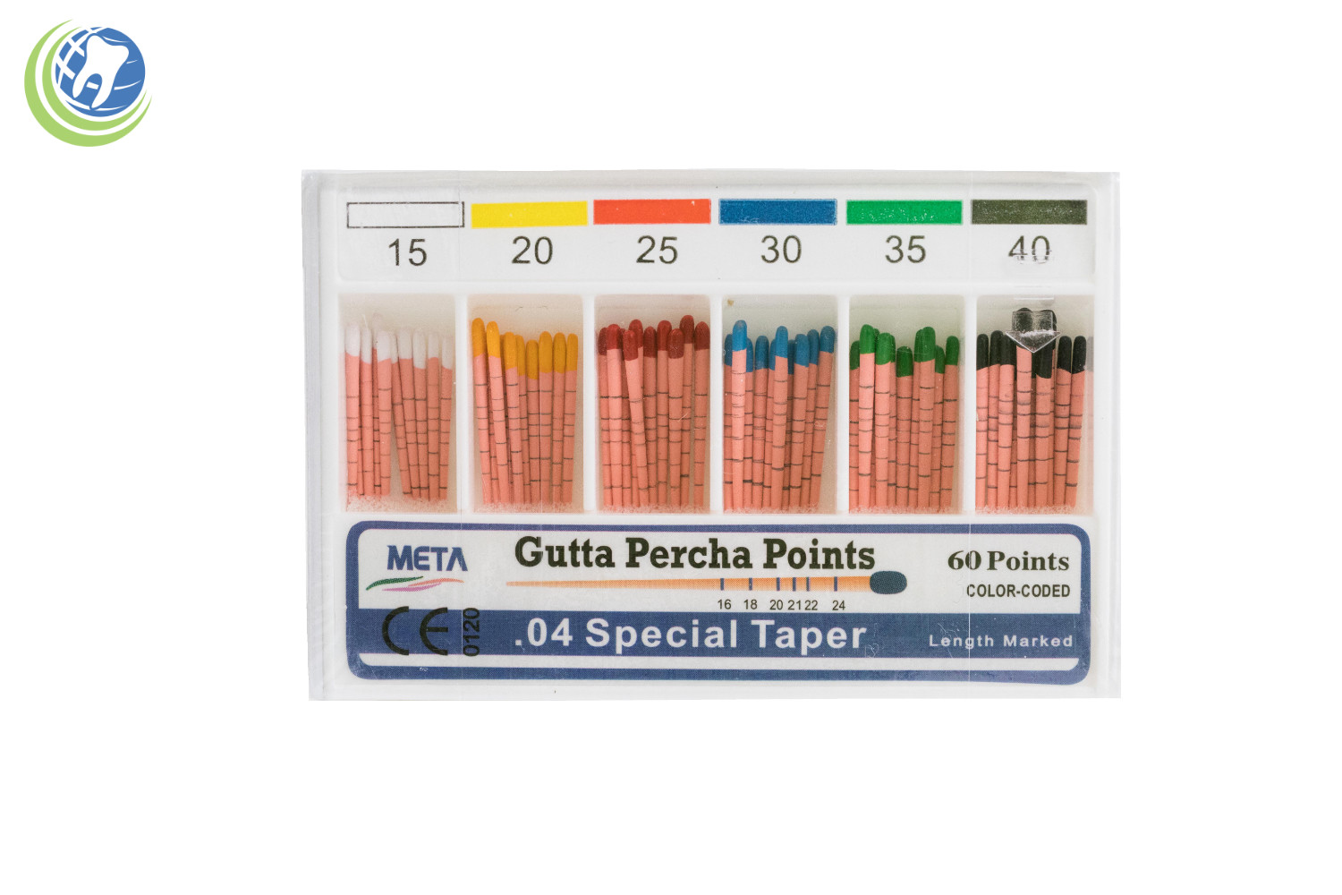 Gutta Percha Points .04 Special Taper #15-40 60/Box Vial Endodontic Obturation