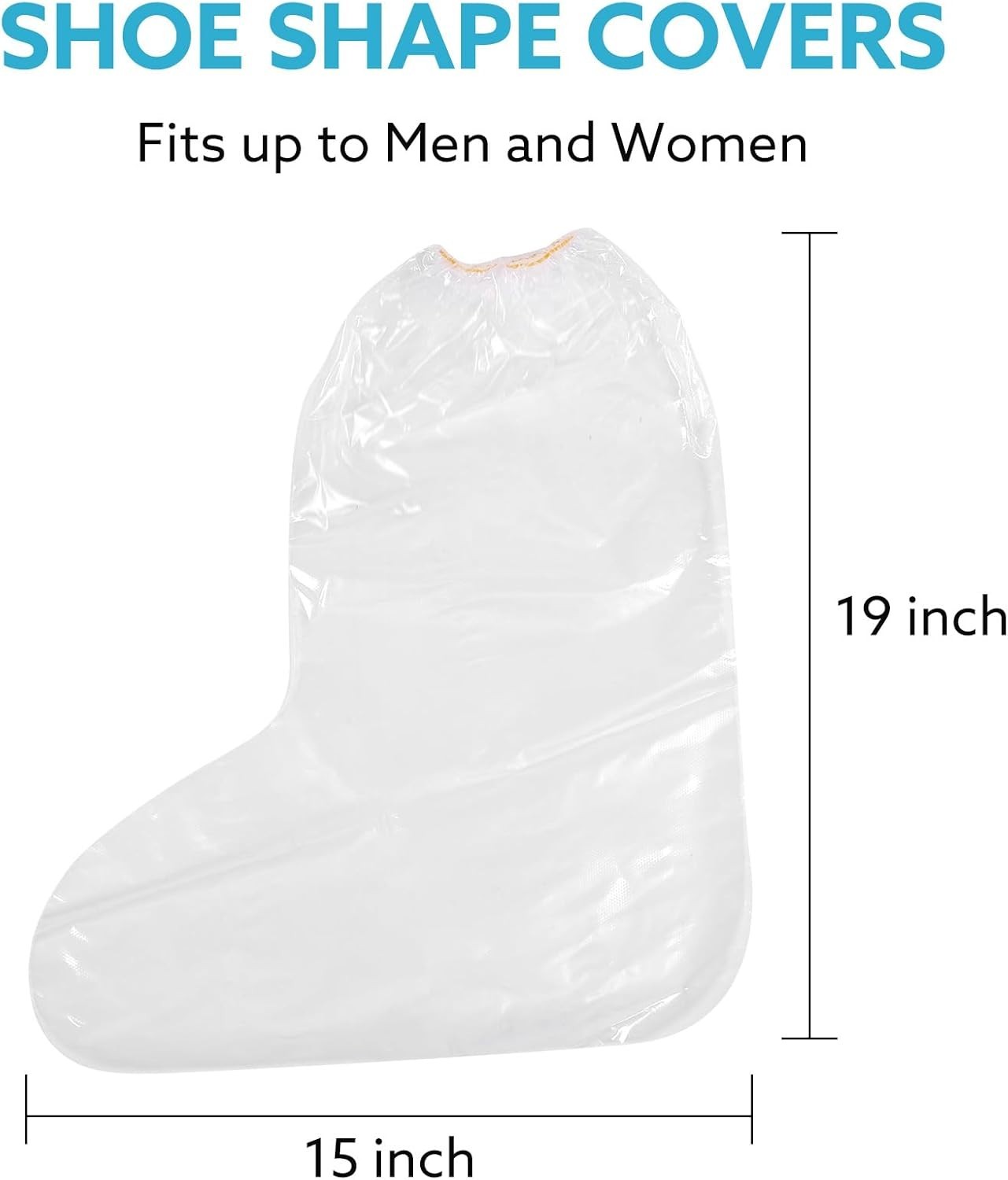 Disposable Plastic Boot and Shoe Covers 19 Inch Tall Extra Large Resistant Water