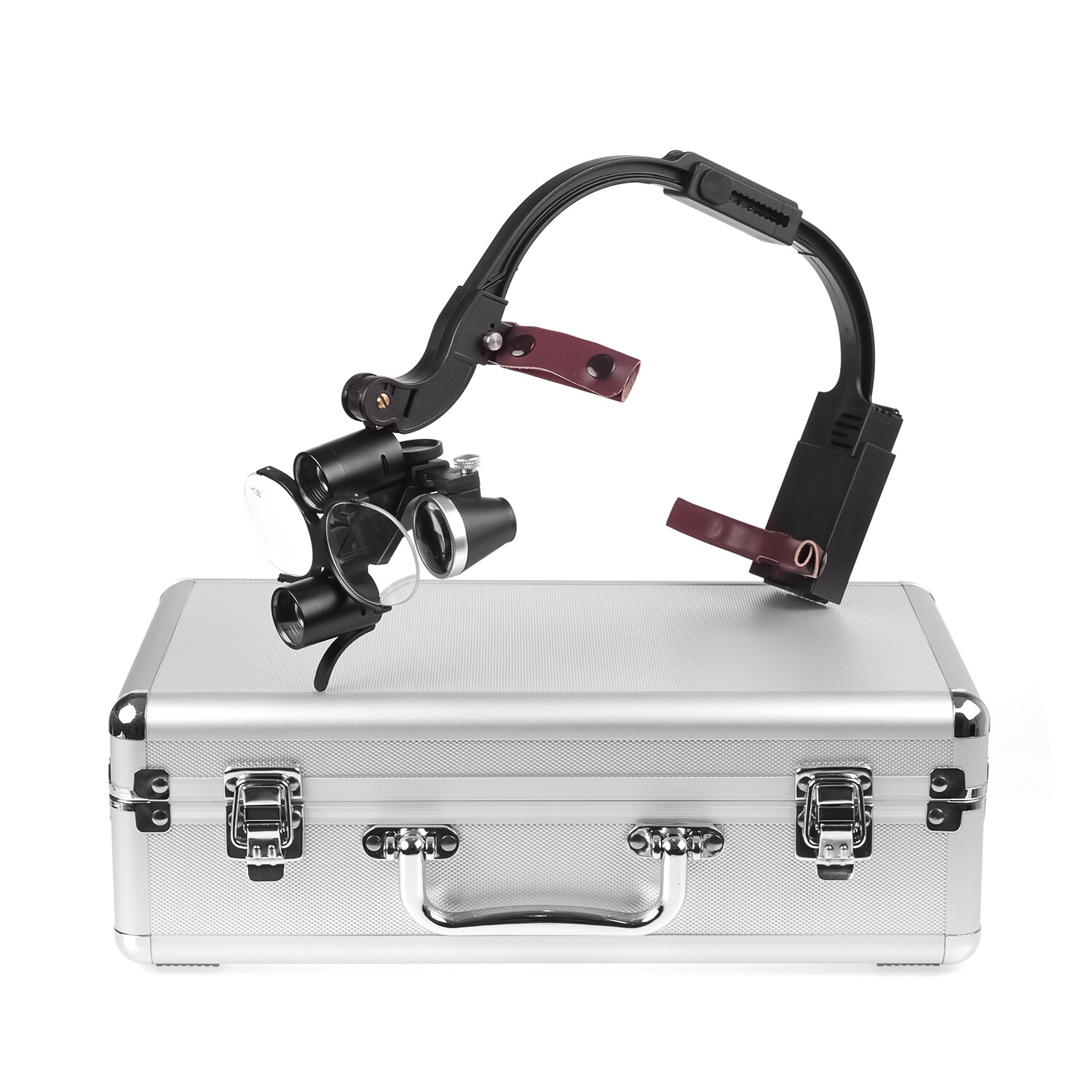 5W Dental LED Wireless Headlight Two Led Lights with 3.5X-420 Loupes+2 Batteries