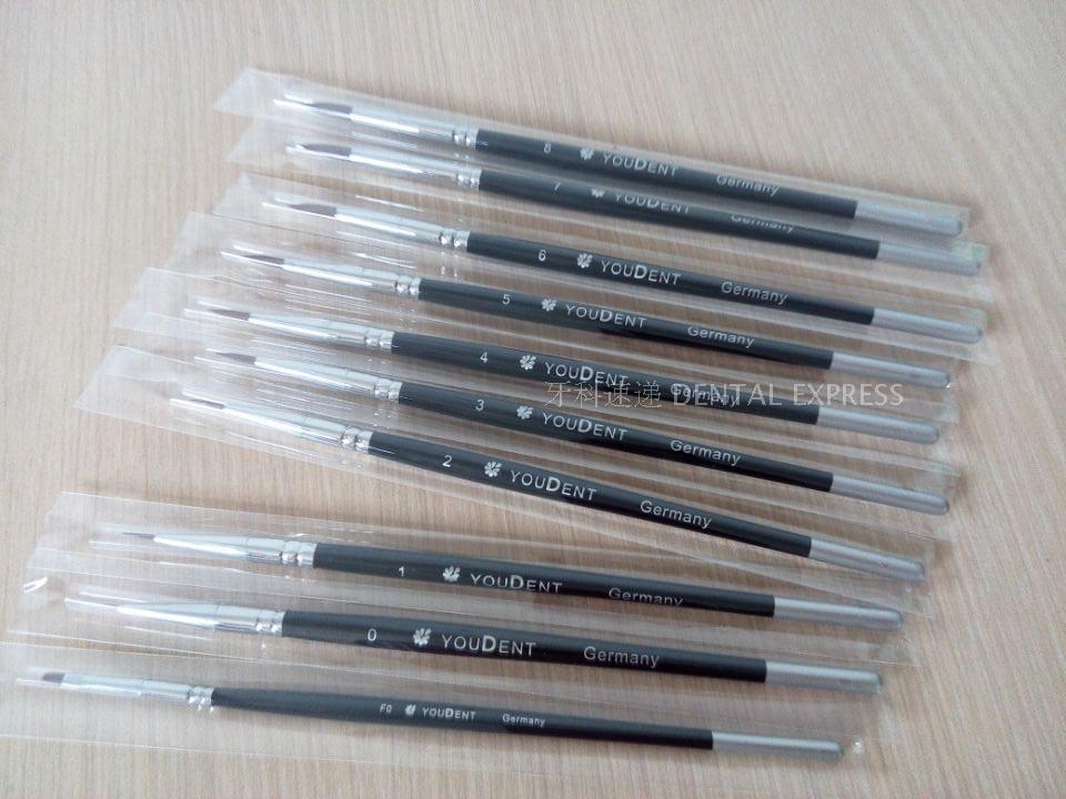 10pcs/set Dental Lab Porcelain Synthetic Brush Pen Set Equipment Well packed