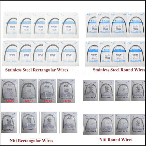 Dental orthodontic Arch Wire Super Elastic Niti/ Round Rectangular Ovoid/Oval