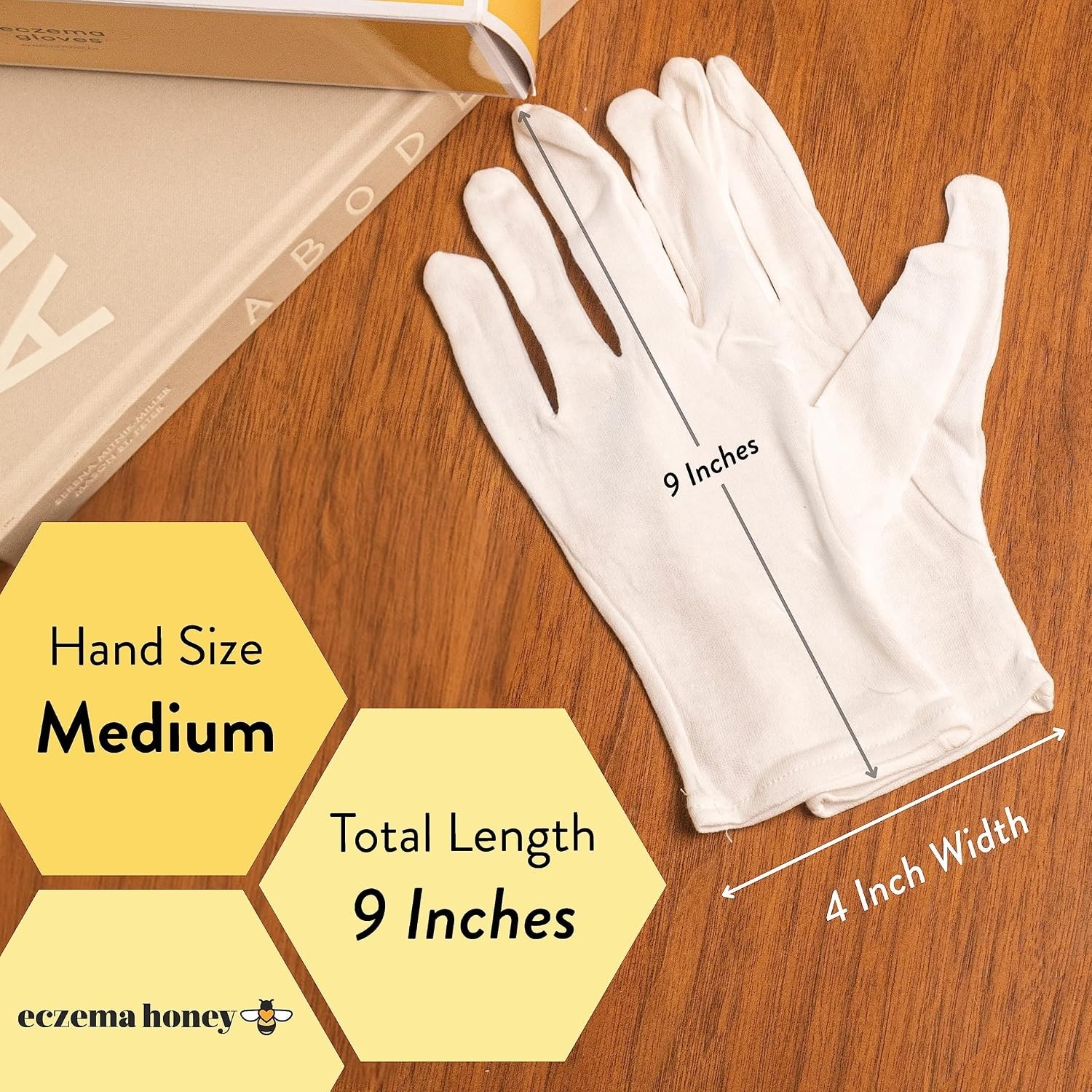 100% Cotton Gloves – Washable & Reusable Overnight Dry Hands Treatment – Whit…