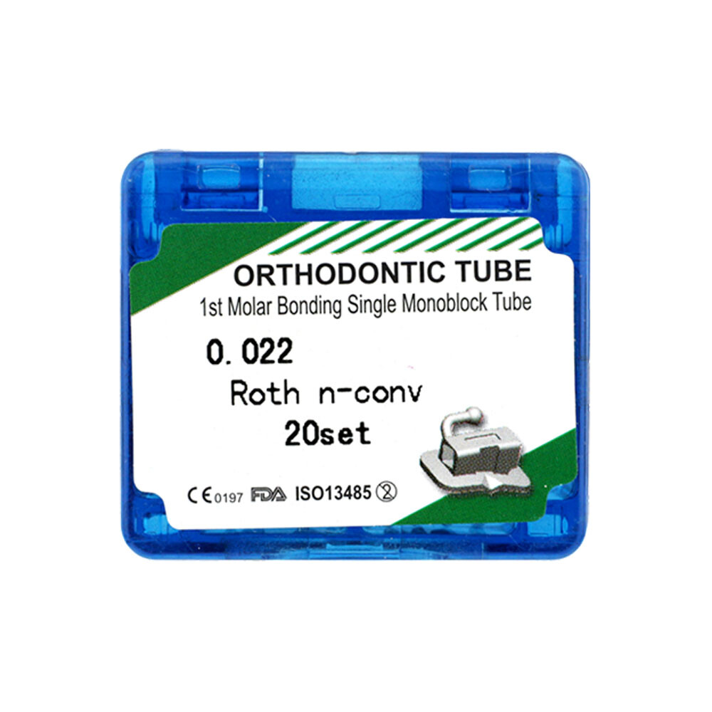 Dental Orthodontic Buccal Tubes Roth 0.022 1st 2nd Molar One Piece Bondable MIM
