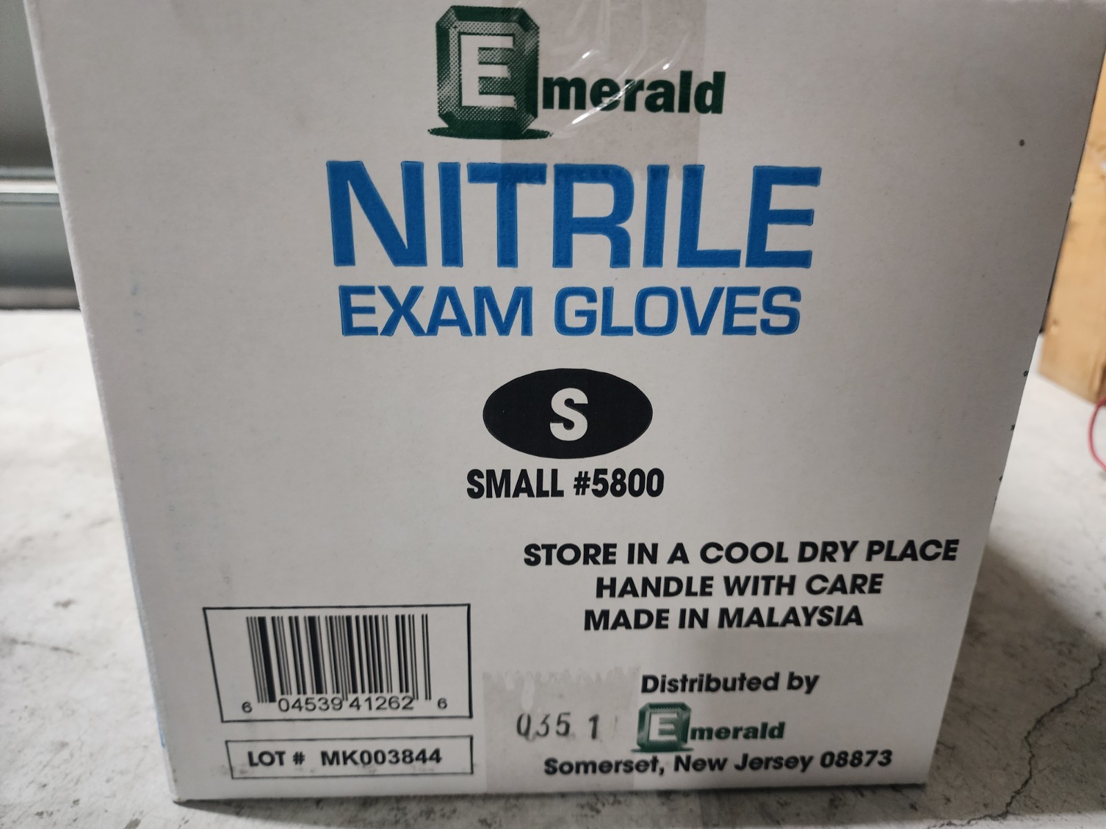 Emerald Nitrile Exam Gloves,Samll #5800
