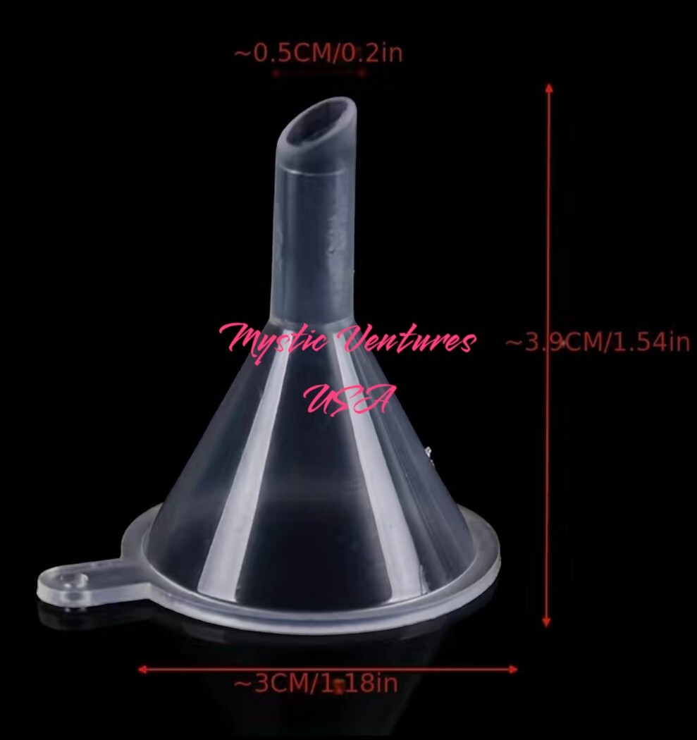10 Pieces Small Mini Plastic Funnels For Perfume Essential Oils Liquid Powders