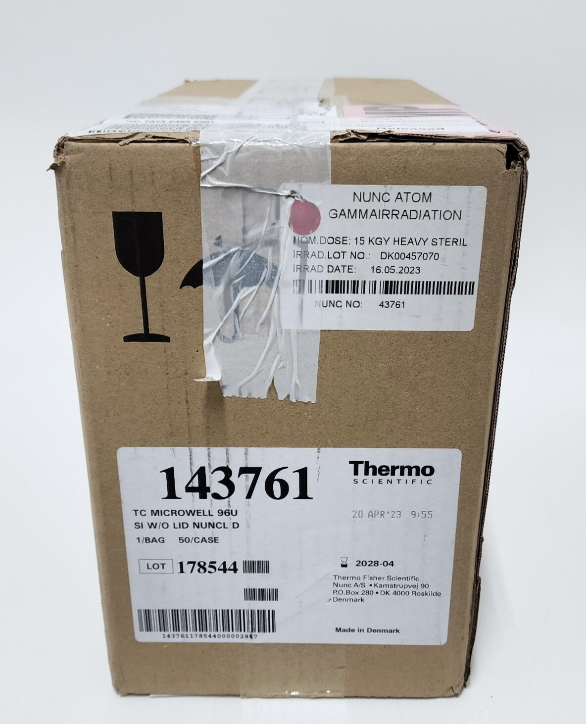 Thermo Scientific 143761 Well 96 Round (U) Bottom Plate, TC Surface, No Lid