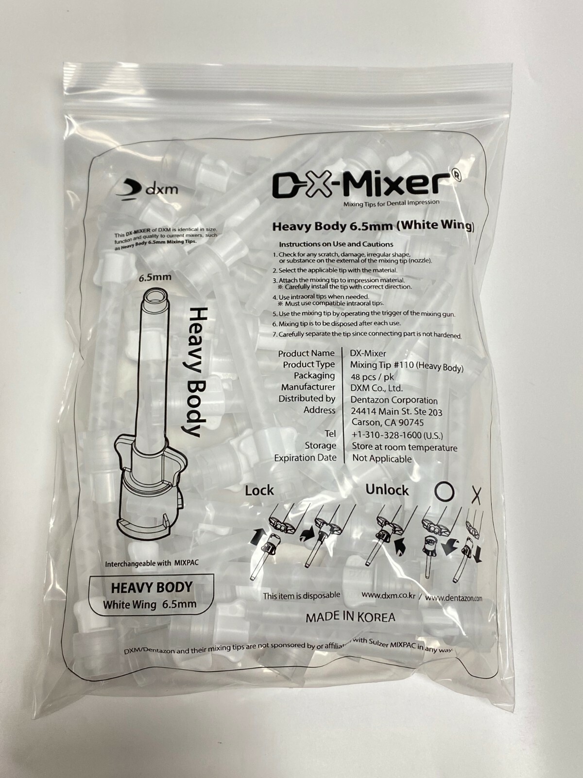 30 Dental Disposable Impression Bite Tray Quadrant DIBT+ Free Mixing Tips 1bag