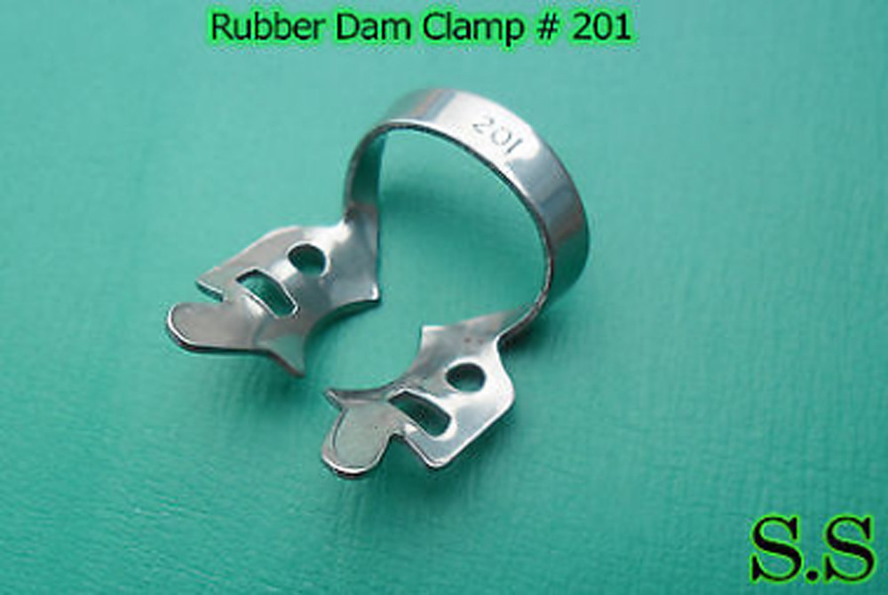 5 ENDODONTIC RUBBER DAM CLAMPS # 201 Dental Instruments