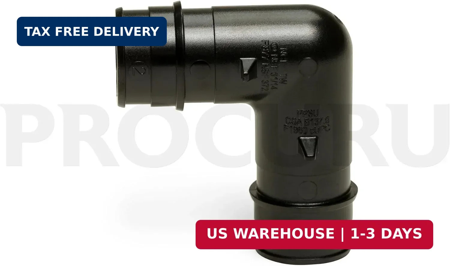 [25-Pack] PROCURU 1/2-Inch 90-Elbow Expansion PEX-A F1960 Plumbing Fitting, Cert