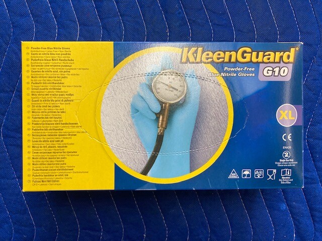 Kimberly-Clark KLEENGUARD G10 #57374 NITRILE GLOVES BLUE SIZE XL 90PCS/BOX(00)