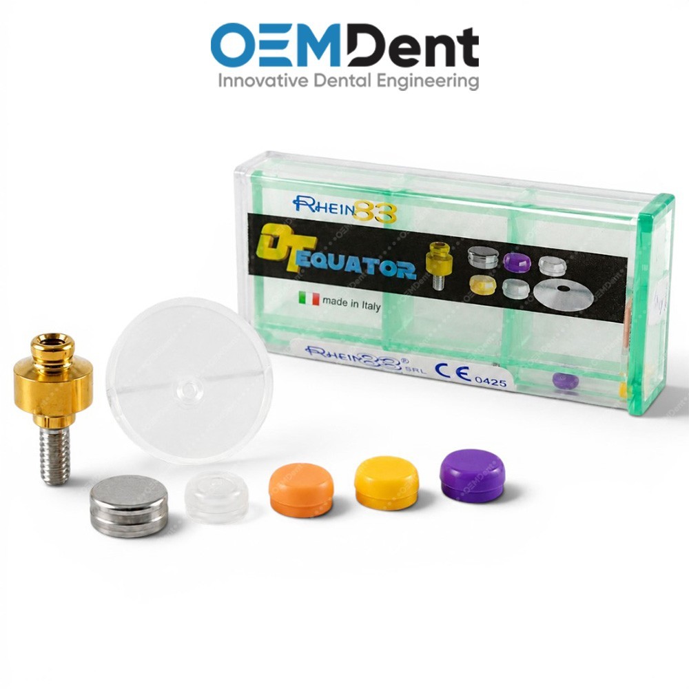 Rhein83 OT Equator Attachment Retention Set, Zimmer Screw Vent Ø5.7 Compatible