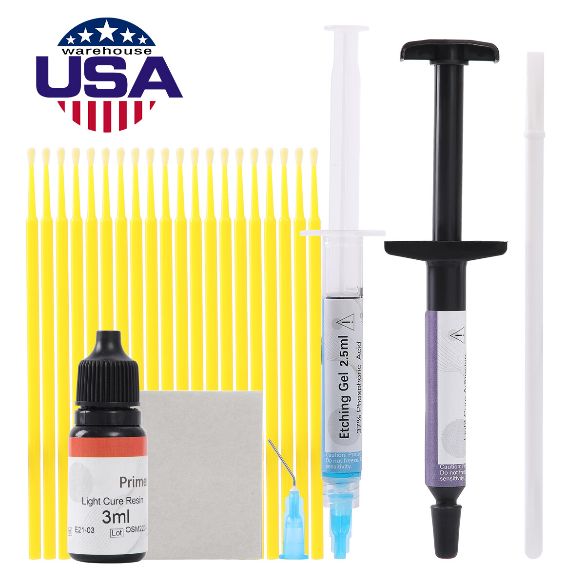 AZ Dental Orthodontic Ceramic Brackets Braces Roth ortho bonding & Adhesive kit