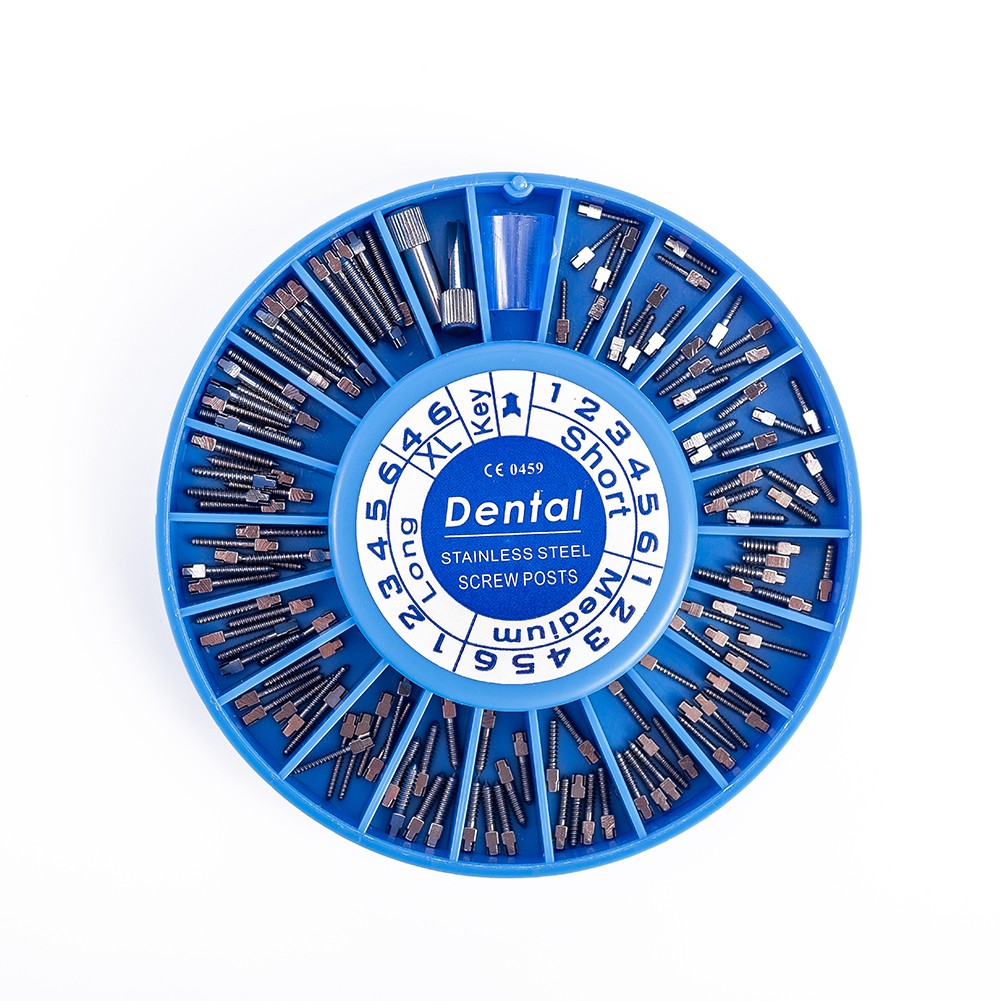 120pcs Dental Endo Screw Post Conical Pins Root Completed Kit Silver/Gold Plated