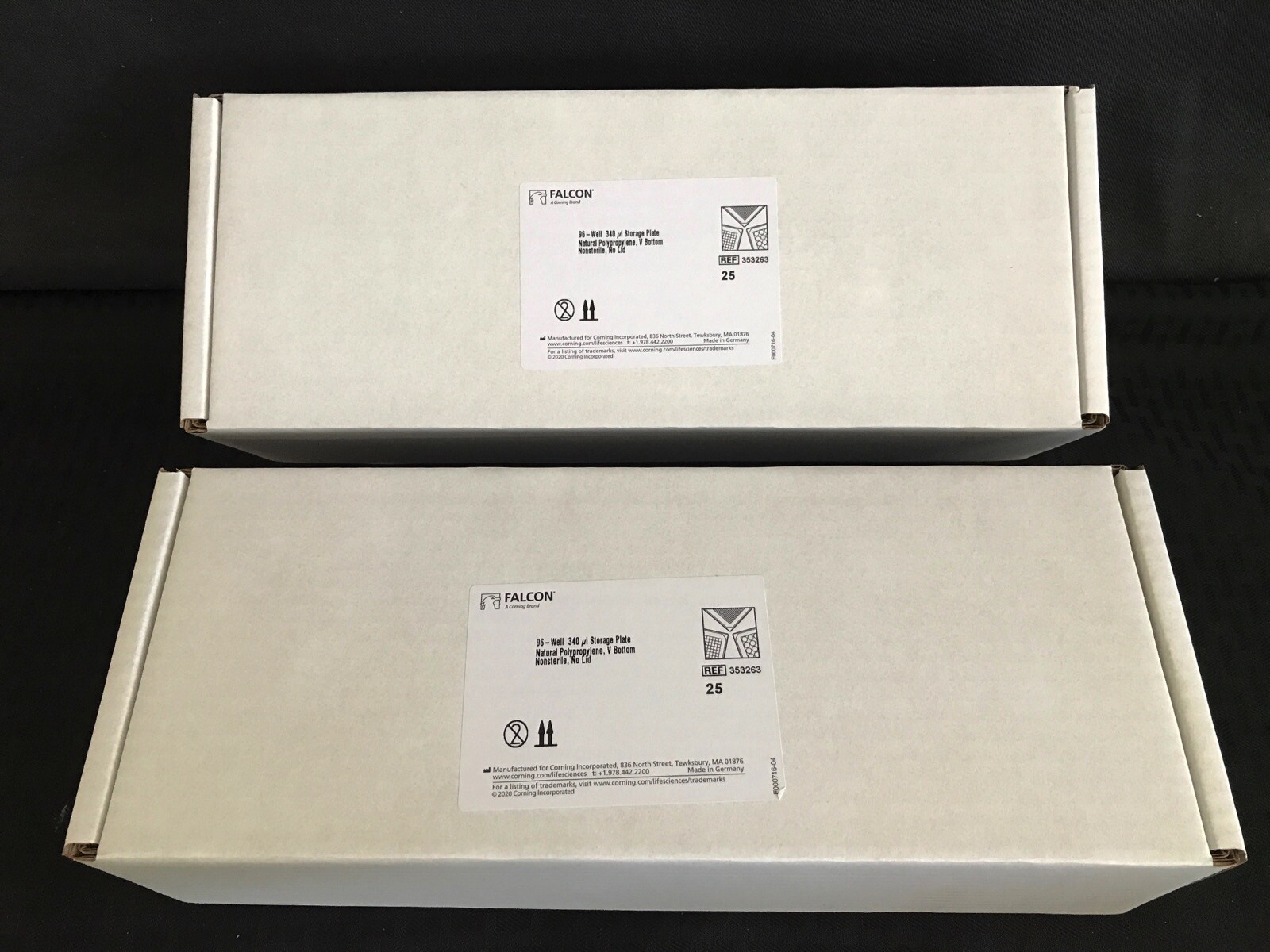(50) FALCON 96-Well 340uL PP Storage Microplates V-Bottom NS No Lid 353263