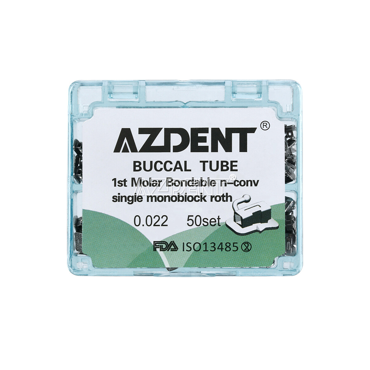 AZDENT Dental Orthodontic 1st Molar Buccal Tube Roth022 Bondable Monoblock U1/L1