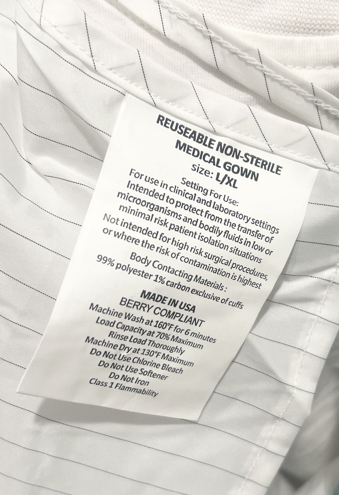 10 Pack Premium Ultralight Reusable Non Sterile Medical Gown White Size L/XL New