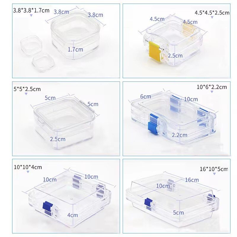 Plastic Dental Box Denture Storage Box with Membrane Hinge Display Jewelry Boxes