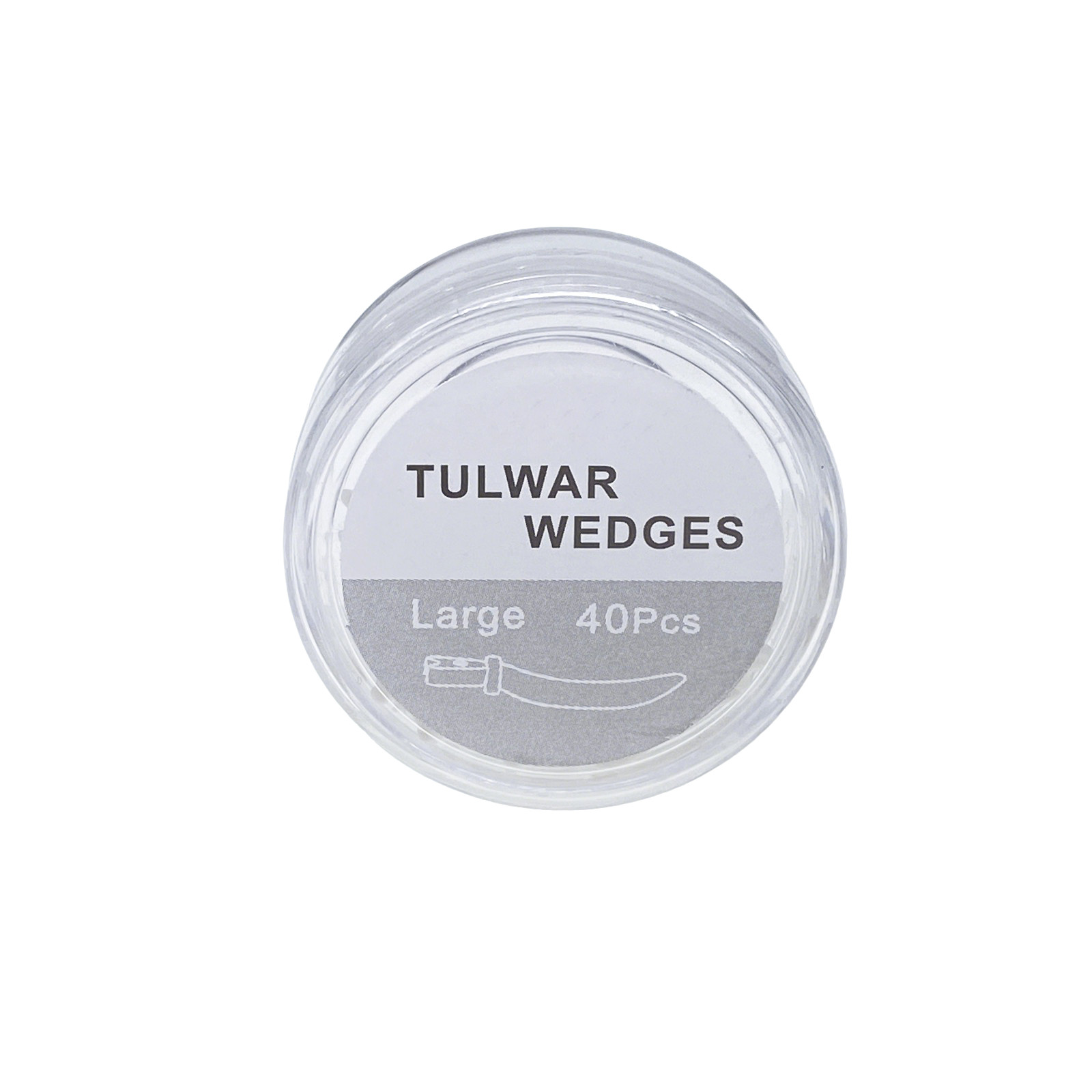 Dental Disposable Plastic Refill Wedges Tulwar Wedge With Circular Hole L/M/S