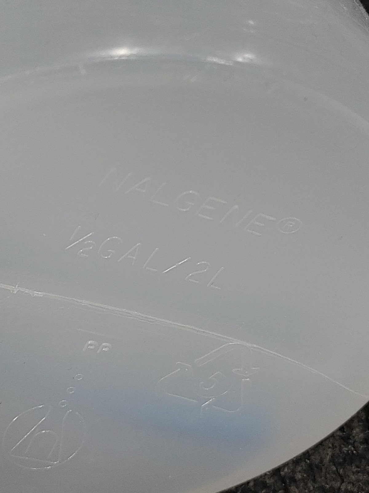 Nalgene 1/2-Gal Media Storage Bottle with 3 Port Cap